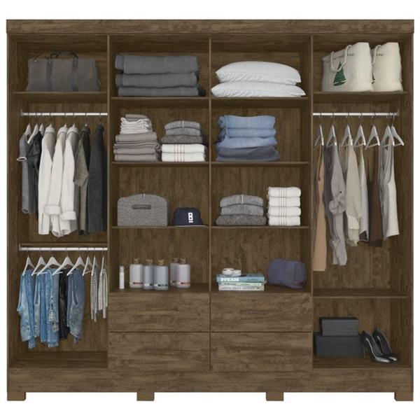 Imagem de Guarda Roupa Casal 8 Portas 9413 Castanho Wood Moval