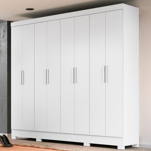 Imagem de Guarda Roupa Casal 8 Portas Dammam Branco