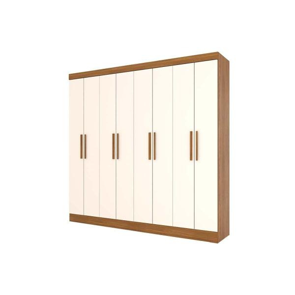 Imagem de Guarda Roupa Casal 8 Portas e 4 Gavetas B51 Nature/Off White - Henn