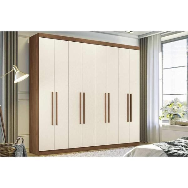 Imagem de Guarda Roupa Casal 8 Portas e 4 Gavetas Master New 8.4 jatoba/Areia - Santos Andirá