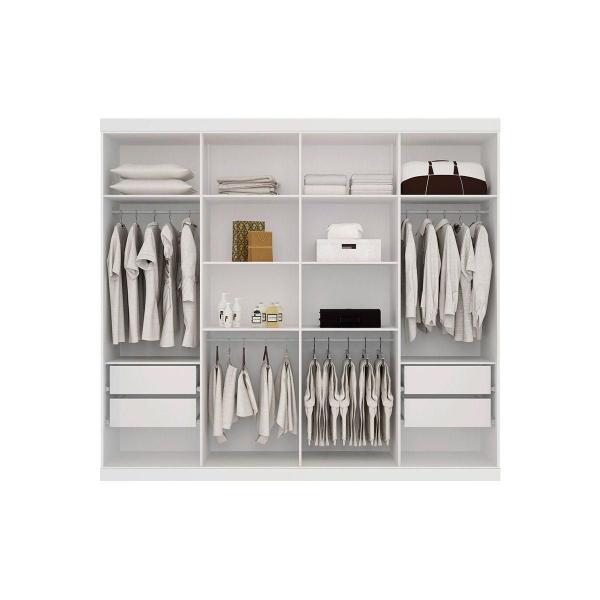 Imagem de Guarda Roupa Casal 8 Portas e 4 Gavetas Master Vip 8.4 Castanha/Off White - Santos Andirá