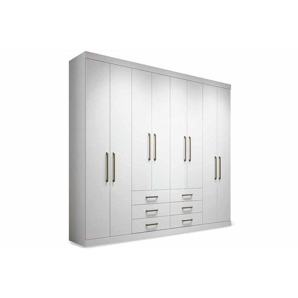 Imagem de Guarda Roupa Casal 8 Portas e 6 Gavetas Master 8.6 Branco - Santos Andirá