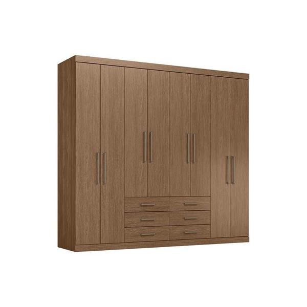 Imagem de Guarda Roupa Casal 8 Portas e 6 Gavetas Master 8.6 Jatoba - Santos Andirá