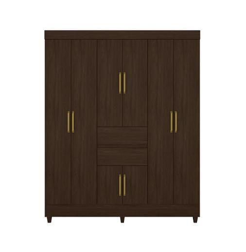 Imagem de Guarda Roupa Casal 8 Portas Munique 82060 Ébano Touch Demóbile - LBMSHOP