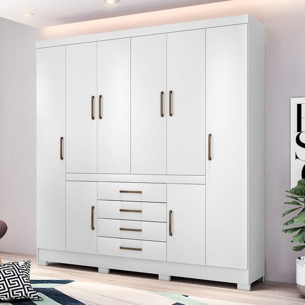 Imagem de Guarda Roupa Casal 8 Portas New Realce 84020 Branco Demóbile