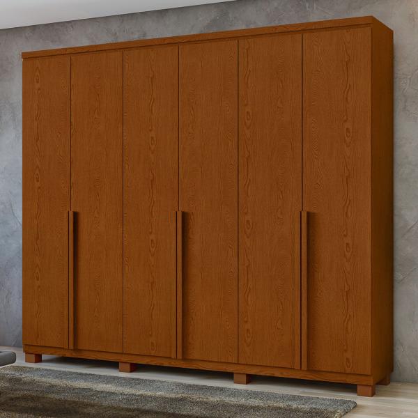 Imagem de Guarda-Roupa Casal Alonzo 6 Portas 4 Gavetas 100% Mdf Frassino - Móveis Lopas