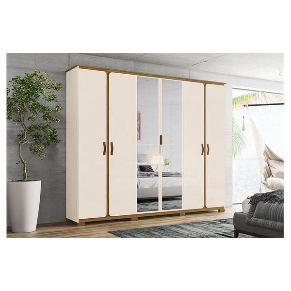 Imagem de Guarda Roupa Casal Ambiente Aurora Off White Nature - Henn