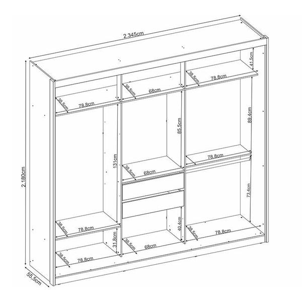 Imagem de Guarda Roupa Casal Ambiente Dalila 32211 Amendola Off White Flex - Demóbile