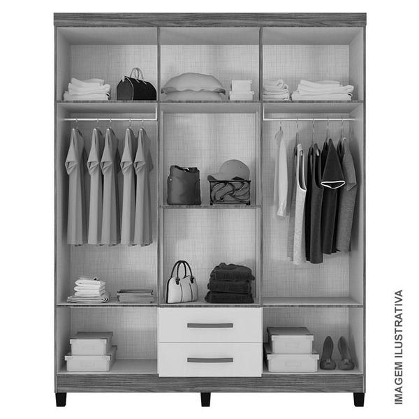 Imagem de Guarda Roupa Casal Ambiente Modena 6 Portas Malbec - Incorplac