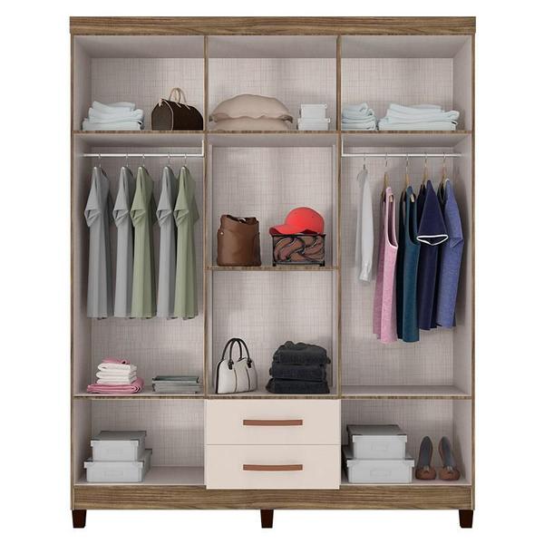 Imagem de Guarda Roupa Casal Ambiente Modena 6 Portas Teka Champagne - Incorplac