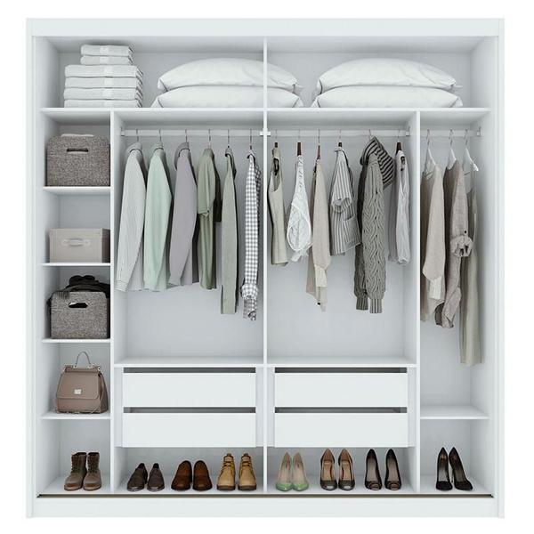 Imagem de Guarda Roupa Casal Ambiente Velaris Branco Brilho - Lopas