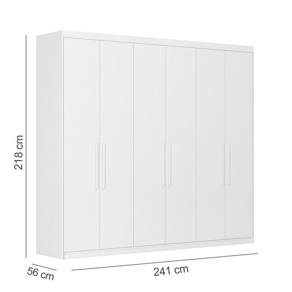 Imagem de Guarda Roupa Casal Ambiente Venice 62080 Branco Brilho - Demóbile