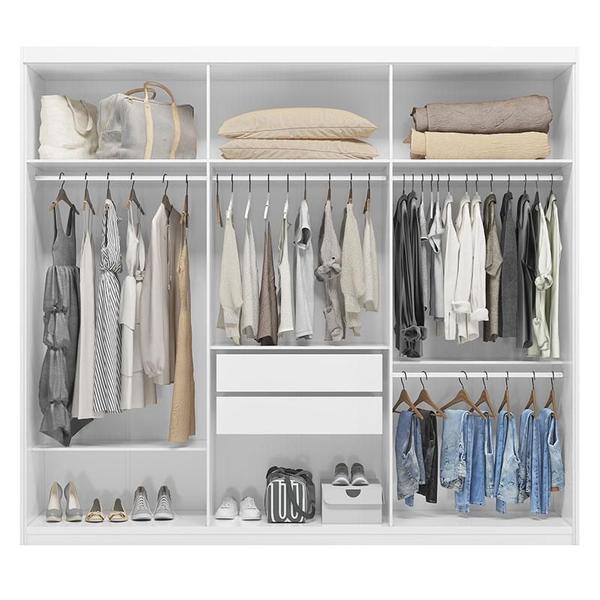 Imagem de Guarda Roupa Casal Ambiente Venice 62080 Branco Brilho - Demóbile