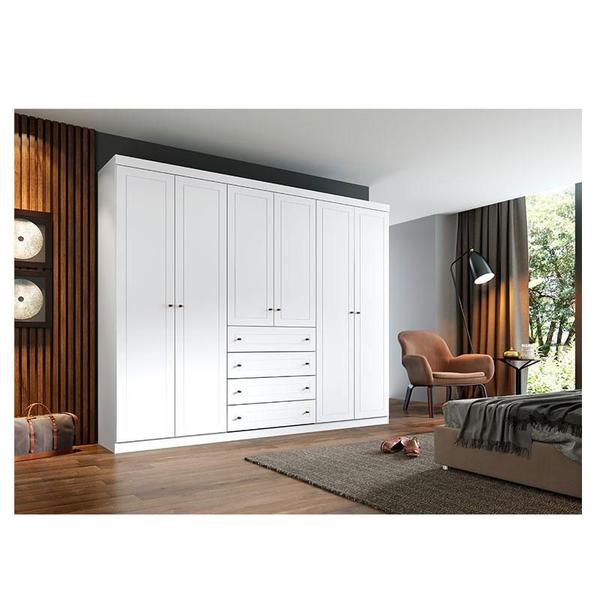 Imagem de Guarda Roupa Casal Americano 6 Portas Branco HP  Henn