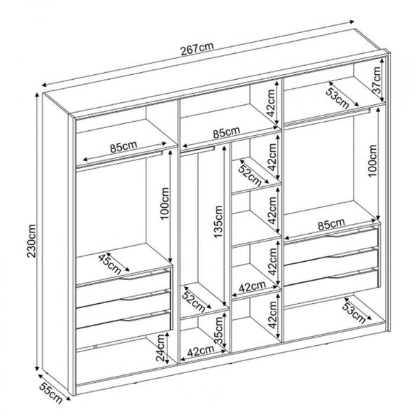 Imagem de Guarda-Roupa Casal Atrice 6 Portas 6 Gavetas Demóbile