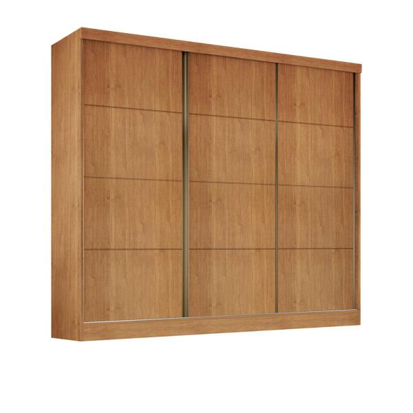 Imagem de Guarda Roupa Casal Bergamo 100% MDF 3 Portas Correr 6 Gavetas Amplo Espaço Interno - Bianchi Móveis