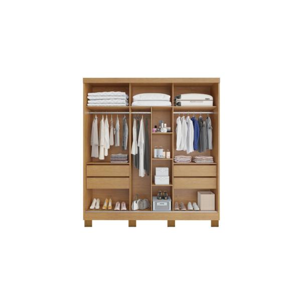 Imagem de Guarda Roupa Casal Capri 100% MDF 3 Portas 4 Gavetas  - Bianchi Móveis