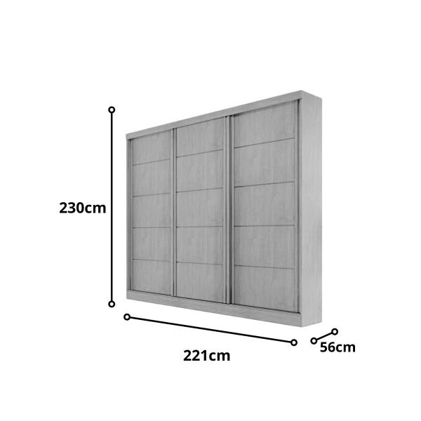 Imagem de Guarda Roupa Casal Capri 100% MDF Porta Central Espelhada 4 Gavetas  - Bianchi Móveis