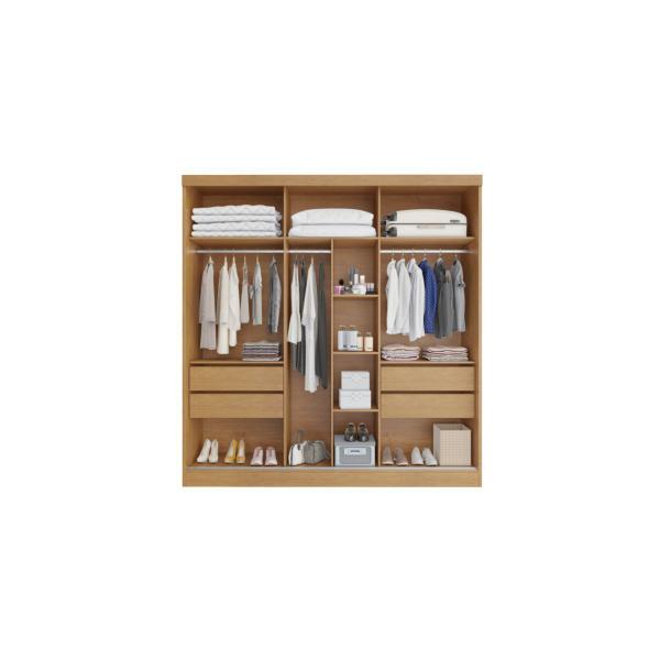 Imagem de Guarda Roupa Casal Capri 100% MDF Porta Central Espelhada 4 Gavetas  - Bianchi Móveis