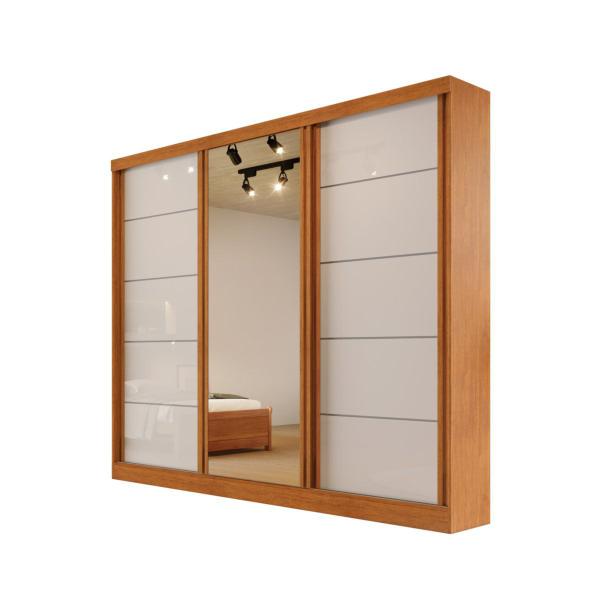 Imagem de Guarda Roupa Casal Capri 100% MDF Porta Central Espelhada 4 Gavetas  - Bianchi Móveis