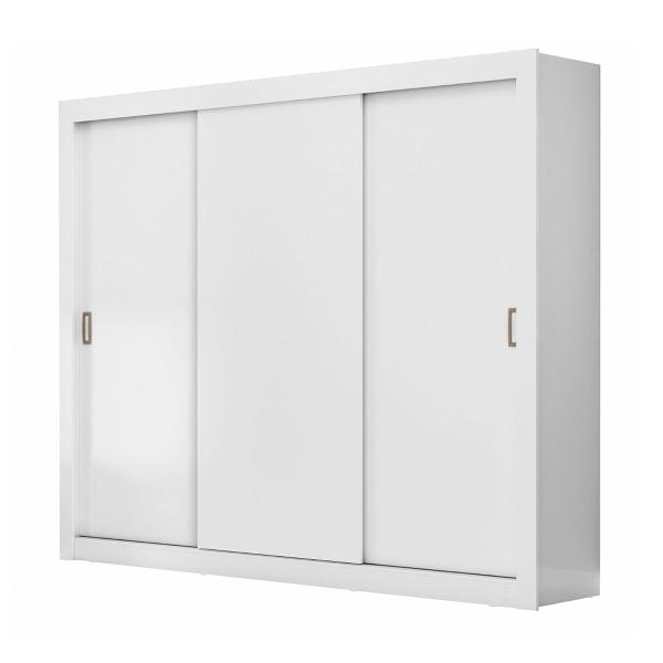 Imagem de Guarda-Roupa Casal City 3 Portas 4 Gavetas Flex Branco/Ônix - Maxel