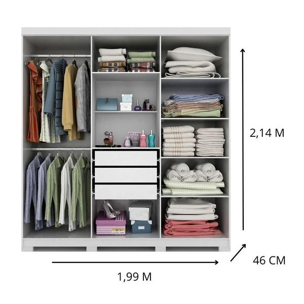 Imagem de Guarda Roupa Casal Clara 100% Mdf 6 Portas - Panan