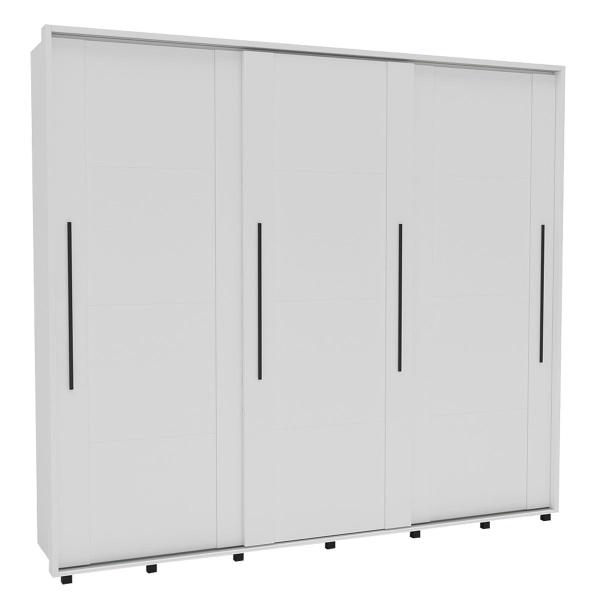 Imagem de Guarda-Roupa Casal Coimbra 3 Portas 6 Gavetas Flex 40230559 Branco/Freijo - Politorno