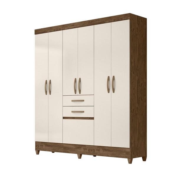 Imagem de Guarda Roupa Casal com 7 Portas 2 Gavetas 177x204cm New Mafra Moval