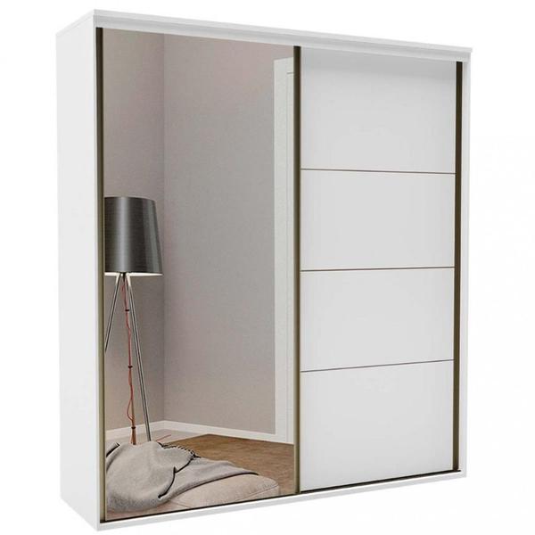 Imagem de Guarda Roupa Casal com Espelho 2 portas de Correr 100 MDF Eleganza Belmax