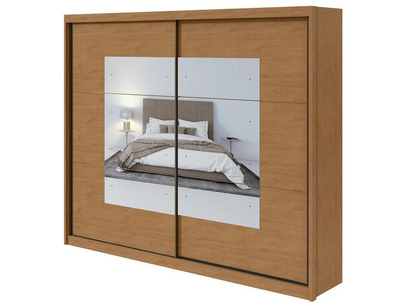 Guarda-roupa Casal com Espelho 2 Portas de Correr 6 Gavetas Caemmun Toronto Guarda-roupa Casal com Espelho 2 Portas de Correr 6 Gavetas Caemmun Toronto