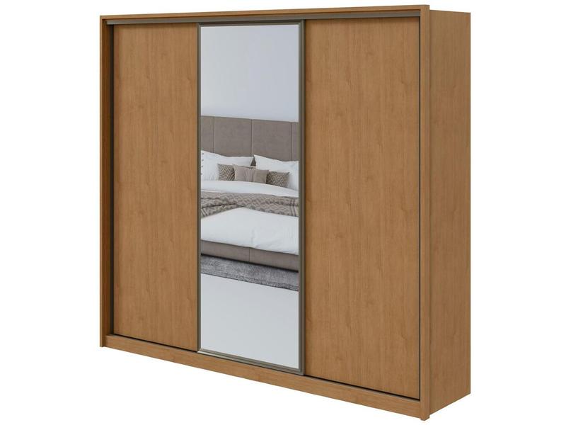 Guarda-roupa Casal com Espelho 3 Portas 6 Gavetas Caemmun Spazio Guarda-roupa Casal com Espelho 3 Portas 6 Gavetas Caemmun Spazio