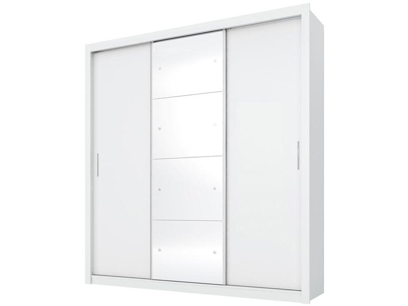 Guarda-roupa Casal com Espelho 3 Portas de Correr - 2 Gavetas Demóbile Residence II