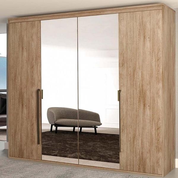 Imagem de Guarda Roupa Casal com Espelho 4 Portas 100 MDF Originale Belmax