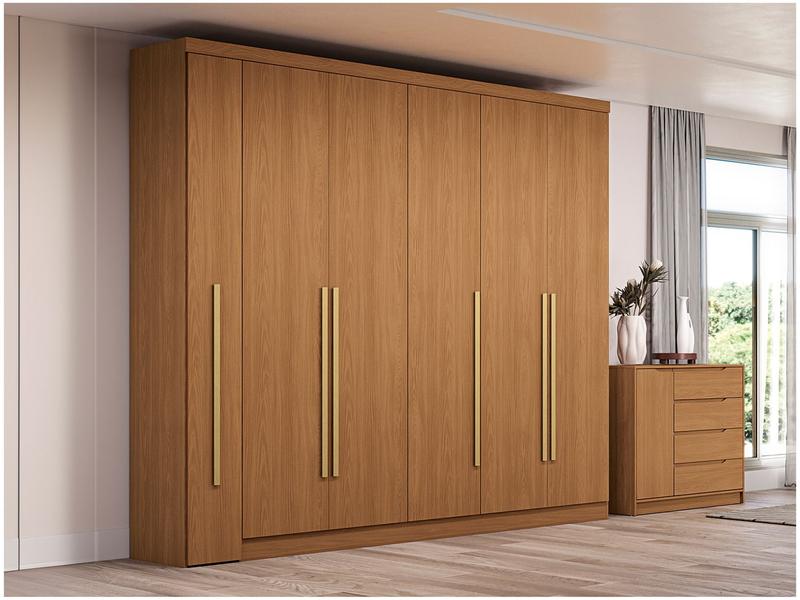 Guarda-roupa Casal com Espelho 6 Gavetas 6 Portas Kappesberg Dakota Classic Guarda-roupa Casal com Espelho 6 Gavetas 6 Portas Kappesberg Dakota Classic