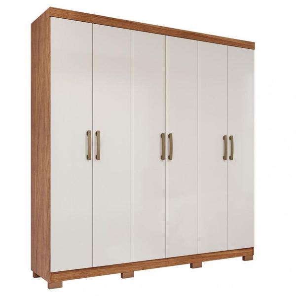 Imagem de Guarda Roupa Casal com Pés 6 Portas 100MDF Clara Panan