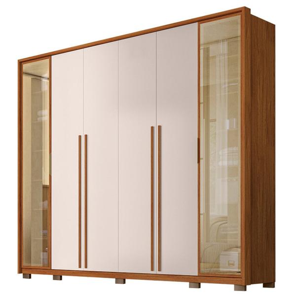 Imagem de Guarda Roupa Casal com Vidro Reflecta 6 Portas 6 Gavetas Suburban Gold