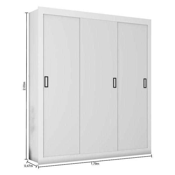 Imagem de Guarda Roupa Casal COR2303044 Branco - Araplac