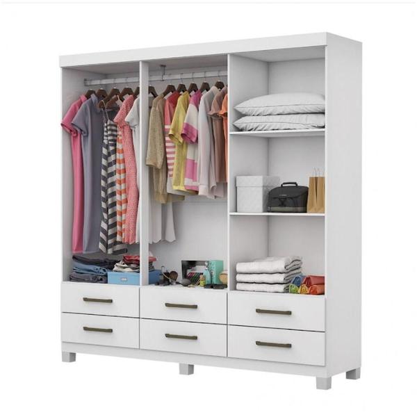 Imagem de Guarda Roupa Casal D22 6 Portas 6 Gavetas Branco