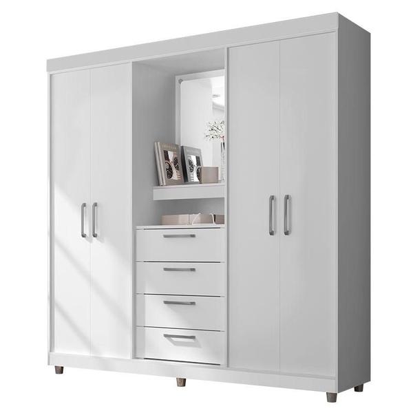 Imagem de Guarda Roupa Casal Eficiente 2218 Branco Flex - Araplac