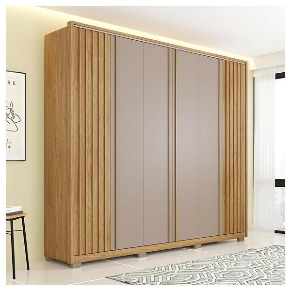 Imagem de Guarda Roupa Casal Grande 6 Portas 6 Gavetas Marrom Apollo