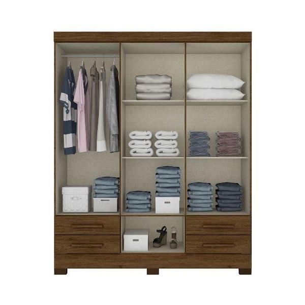 Imagem de Guarda Roupa Casal Henn 6 Portas Castanho