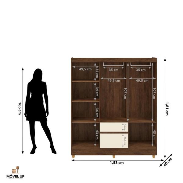 Imagem de Guarda-Roupa Casal Ideal Plus 6 Portas - Vlr Móveis