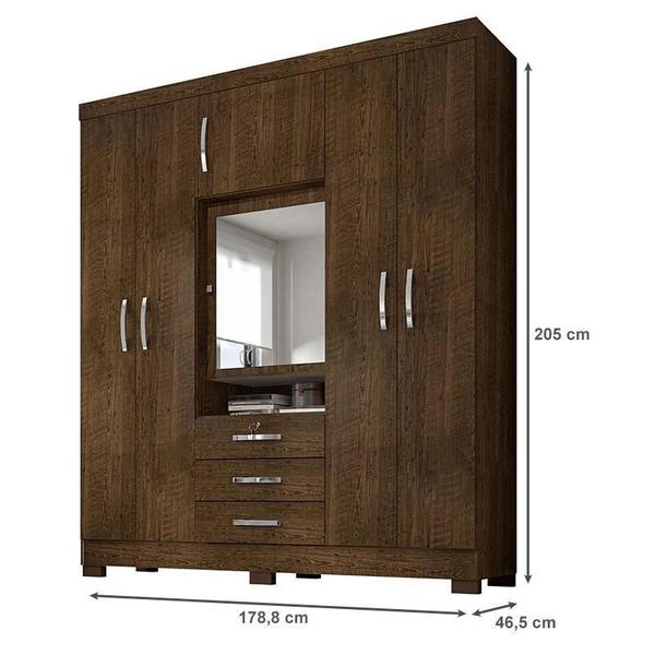 Imagem de Guarda Roupa Casal Imperial 6 Portas Malbec - B2M Store