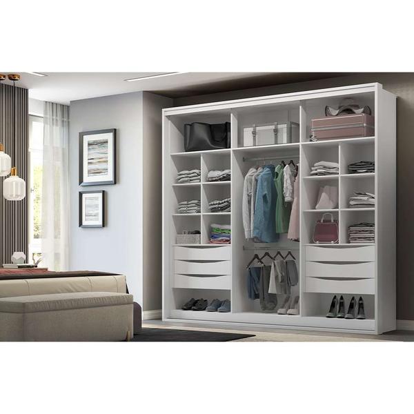 Imagem de Guarda-Roupa Casal Imperium 2 PT 6 GV Branco 207 cm