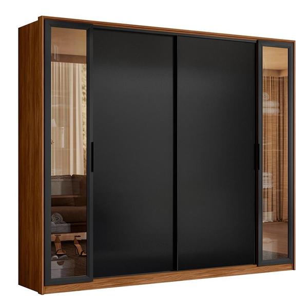 Imagem de Guarda Roupa Casal Laredo 4 Portas Flex com Vidro Reflecta - Demartêz