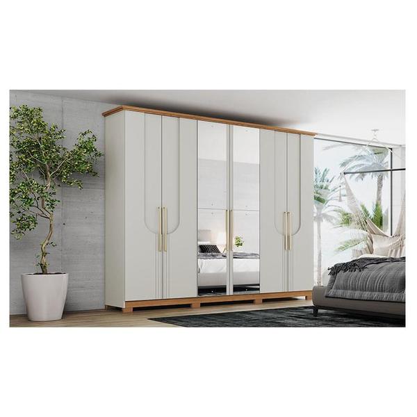 Imagem de Guarda Roupa Casal Magnus 6 Portas Areia HP Nature - Henn