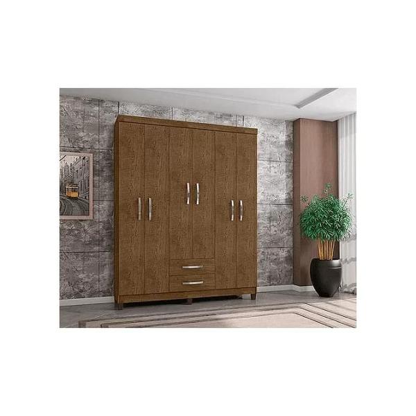 Imagem de Guarda Roupa Casal Modena 6 Portas Malbec - B2M Store