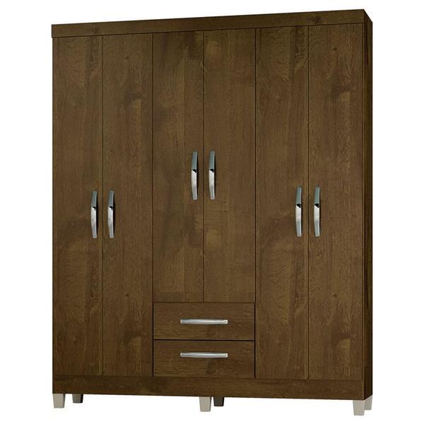 Imagem de Guarda Roupa Casal Módena 6 Portas Malbec  Incorplac