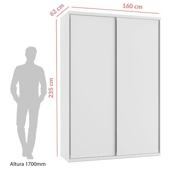 Imagem de Guarda Roupa Casal Modulado 100% MDF 2 Portas de correr 2 Espelhos e 3 Gavetas de 1,60m Cores - Evolution - Robel Móveis