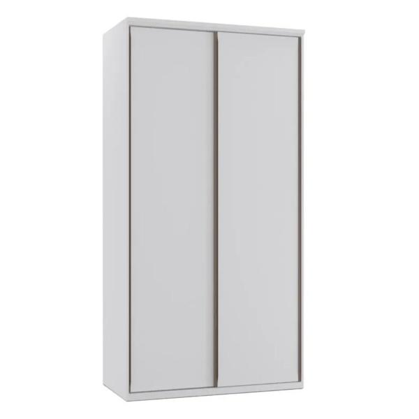 Imagem de Guarda Roupa Casal Modulado 100% MDF 2 Portas de Correr 3 gavetas Cabideiro e Prateleiras 1,20m Branco - Evolution - Robel Móveis